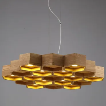 Подвесная люстра Honeycomb 12 Loft Wooden Ecolight Подвесная люстра Honeycomb 12 Loft Wooden Ecolight