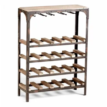 Стеллаж Industrial Metal Rust Console Wine Rack