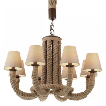 Подвесная люстра Rattan Chandelier 8 Loft Rope Light Подвесная люстра Rattan Chandelier 8 Loft Rope Light