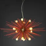 Подвесная люстра ASTRA Chandelier Sputnik Red and Brass