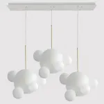 Подвесная люстра GIOPATO & COOMBES BOLLE BLS LAMP white glass rectangle