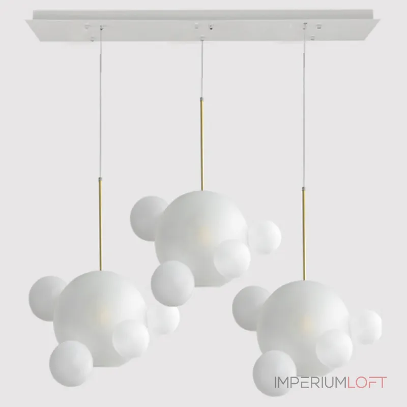 Подвесная люстра GIOPATO & COOMBES BOLLE BLS LAMP white glass rectangle Подвесная люстра GIOPATO & COOMBES BOLLE BLS LAMP white glass rectangle