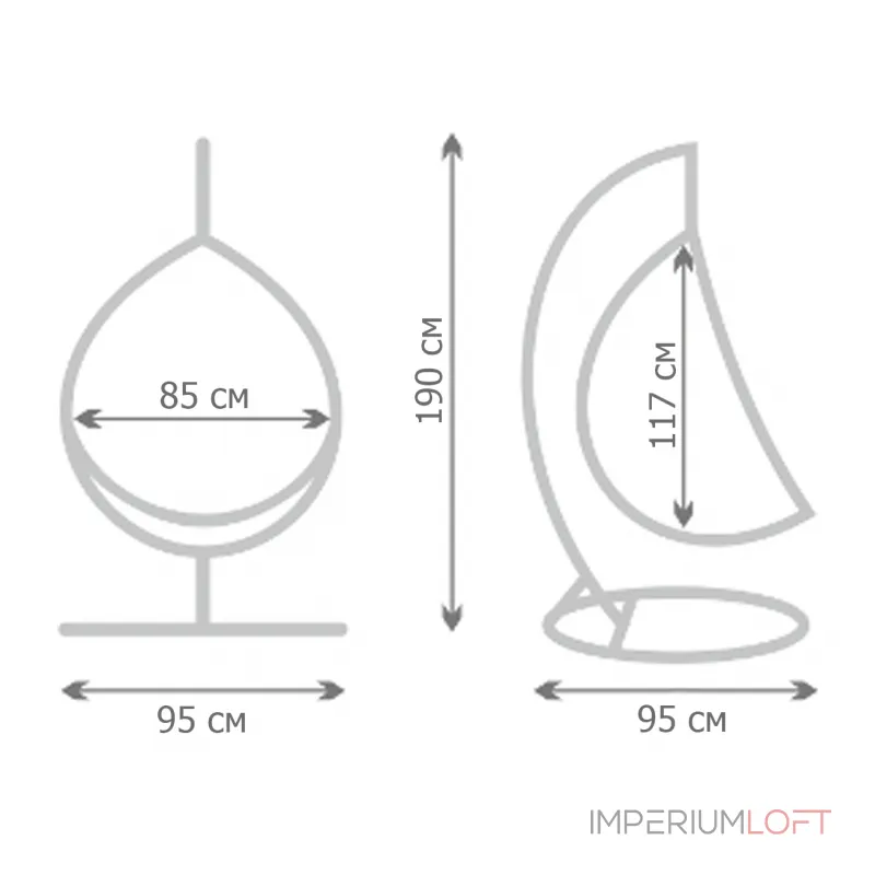 Кресло Swing chair outdoor Coffee Egg от ImperiumLoft