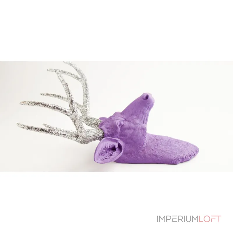 Голова оленя - Фиолетовая / серебряные рога от ImperiumLoft