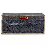 Шкатулка из ската Black Caviar Red Coral от ImperiumLoft