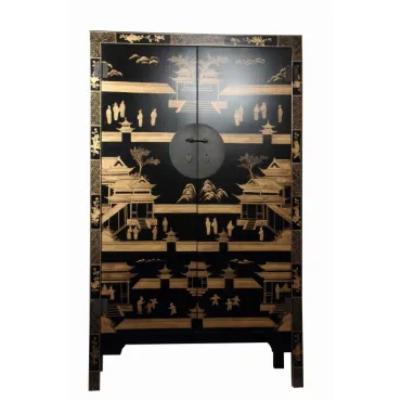 Китайский шкаф Black Gold Cabinet Low