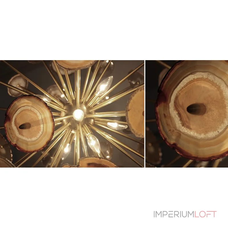 Люстра на штанге Agate Burst Chandelier Brass Люстра на штанге Agate Burst Chandelier Brass