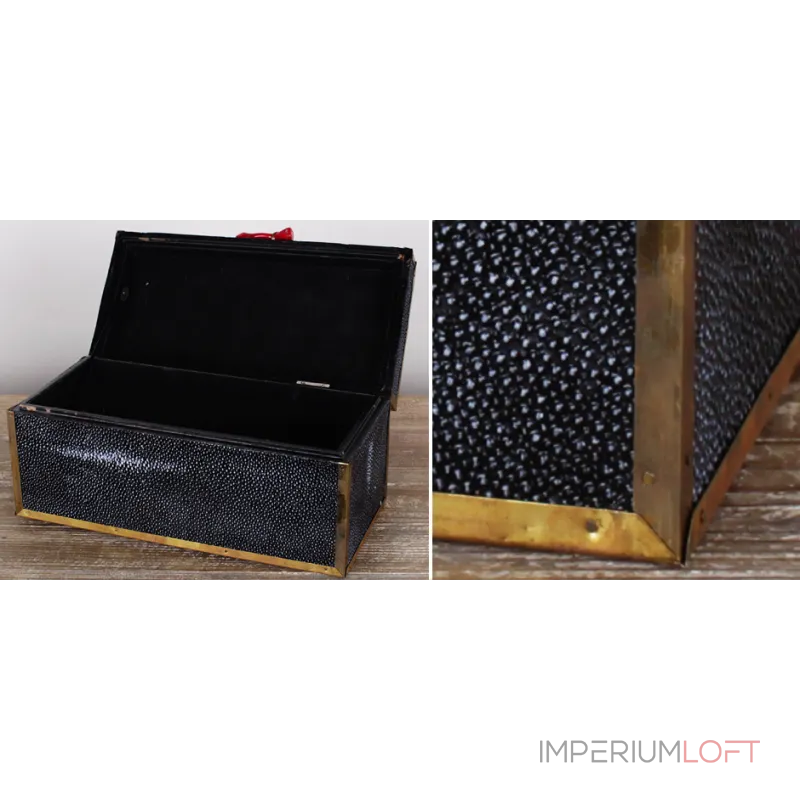 Шкатулка из ската Black Caviar Red Coral от ImperiumLoft Шкатулка из ската Black Caviar Red Coral от ImperiumLoft
