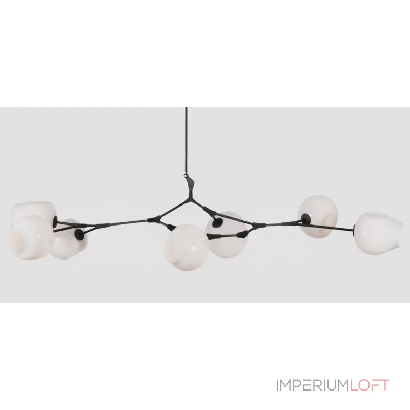 Люстра на штанге Сrumpled Bubble White Glass Люстра на штанге Сrumpled Bubble White Glass