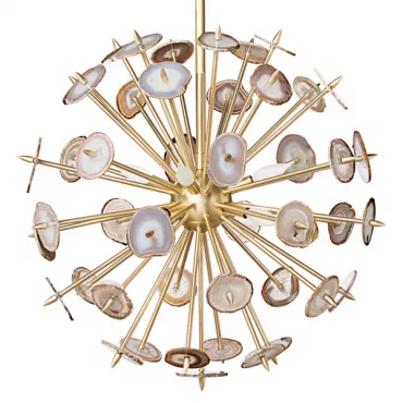 Люстра на штанге Agate Burst Chandelier Brass