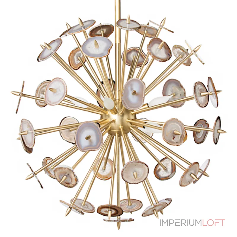 Люстра на штанге Agate Burst Chandelier Brass Люстра на штанге Agate Burst Chandelier Brass