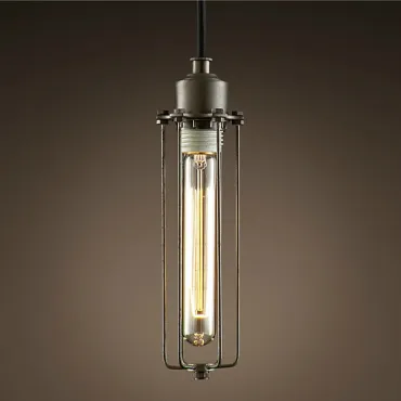 Подвесной светильник Loft Industrial Edison Cage Vetrical Momo Подвесной светильник Loft Industrial Edison Cage Vetrical Momo