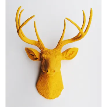 Голова оленя - Горчично-желтый Голова оленя - Горчично-желтый