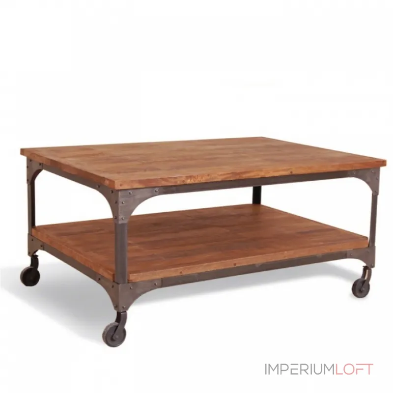 Журнальный стол Industrial Metal Rust Coffee Table on Wheels от ImperiumLoft Журнальный стол Industrial Metal Rust Coffee Table on Wheels от ImperiumLoft