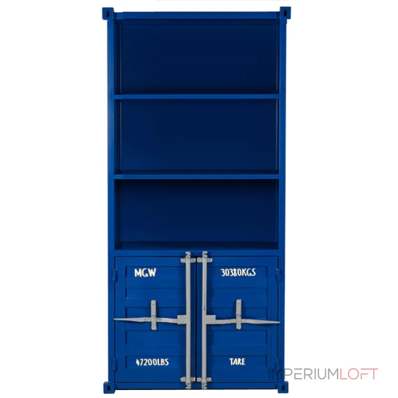 Книжный шкаф Sea Container Bookcase Blue от ImperiumLoft Книжный шкаф Sea Container Bookcase Blue от ImperiumLoft