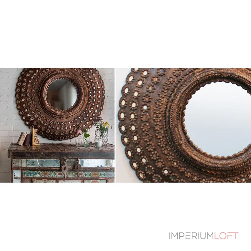 Зеркало Peacock Mirrors circle Restoration Hardware от ImperiumLoft