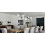 Люстра на штанге Сrumpled Bubble White Glass