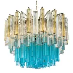 Подвесная люстра 1960s Vintage Murano Glass Chandelier turquoise glass