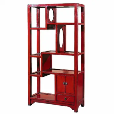 Красный китайский стеллаж countless treasures Красный китайский стеллаж countless treasures