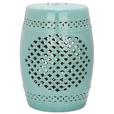 Керамический табурет Quatrefoil Garden Stool - Turquoise