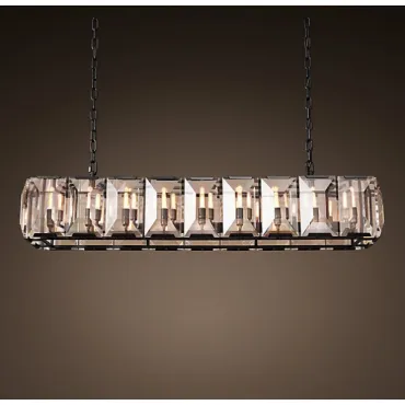 Подвесная люстра RH Harlow Crystal Square Chandelier 18
