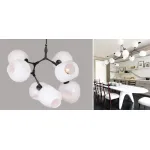 Люстра на штанге Сrumpled Bubble White Glass