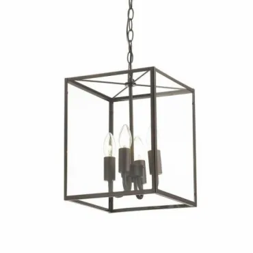 Подвесной светильник Loft Industrial Ortogonal Pendant Cube Brown 4 Подвесной светильник Loft Industrial Ortogonal Pendant Cube Brown 4