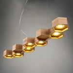 Подвесная люстра Honeycomb 7 Loft Wooden Ecolight