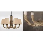 Подвесная люстра Rattan Chandelier Loft Rope Light