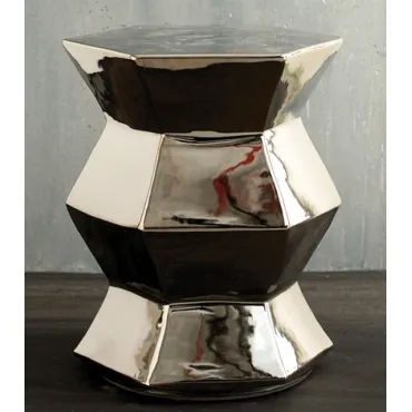 Керамический табурет Silvered Stool - Hexagon
