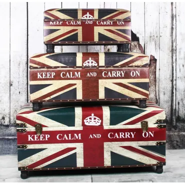 Сундук Union Jack Leather Keep calm and...