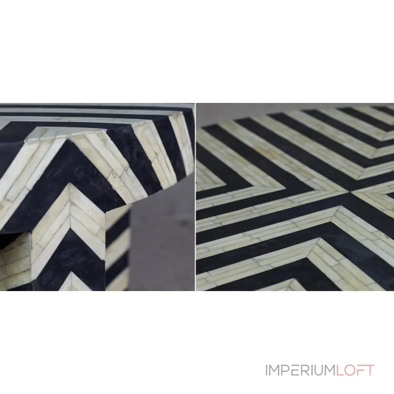 Кофейный стол Inlaid Bone Zigzag от ImperiumLoft