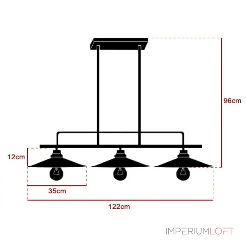 Люстра Loft Tripple Cone Pills от ImperiumLoft