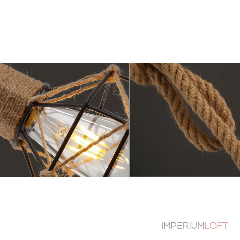 Подвесной светильник LOFT ROPE CHANDELIER CAGE Mono от ImperiumLoft Подвесной светильник LOFT ROPE CHANDELIER CAGE Mono от ImperiumLoft