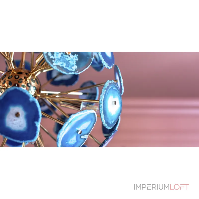 Подвесная люстра BRANQUINHO CHANDELIER AGATE blue