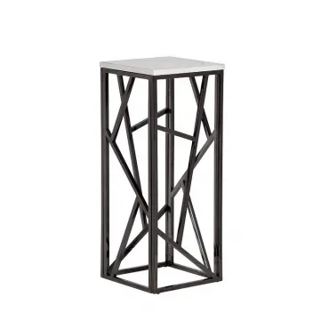 Подставка Serene Furnishing Dark Chrome Marble Top stand Подставка Serene Furnishing Dark Chrome Marble Top stand