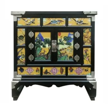 Китайский комод Chinoiserie chest of drawers yellow Китайский комод Chinoiserie chest of drawers yellow