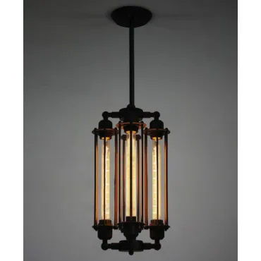 Подвесной светильник Loft Industrial Edison Cage Vertical Quatro Подвесной светильник Loft Industrial Edison Cage Vertical Quatro
