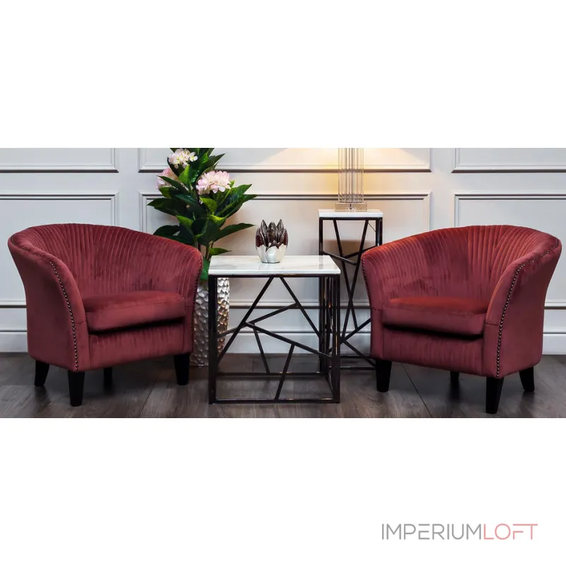 Подставка Serene Furnishing Dark Chrome Marble Top stand от ImperiumLoft Подставка Serene Furnishing Dark Chrome Marble Top stand от ImperiumLoft