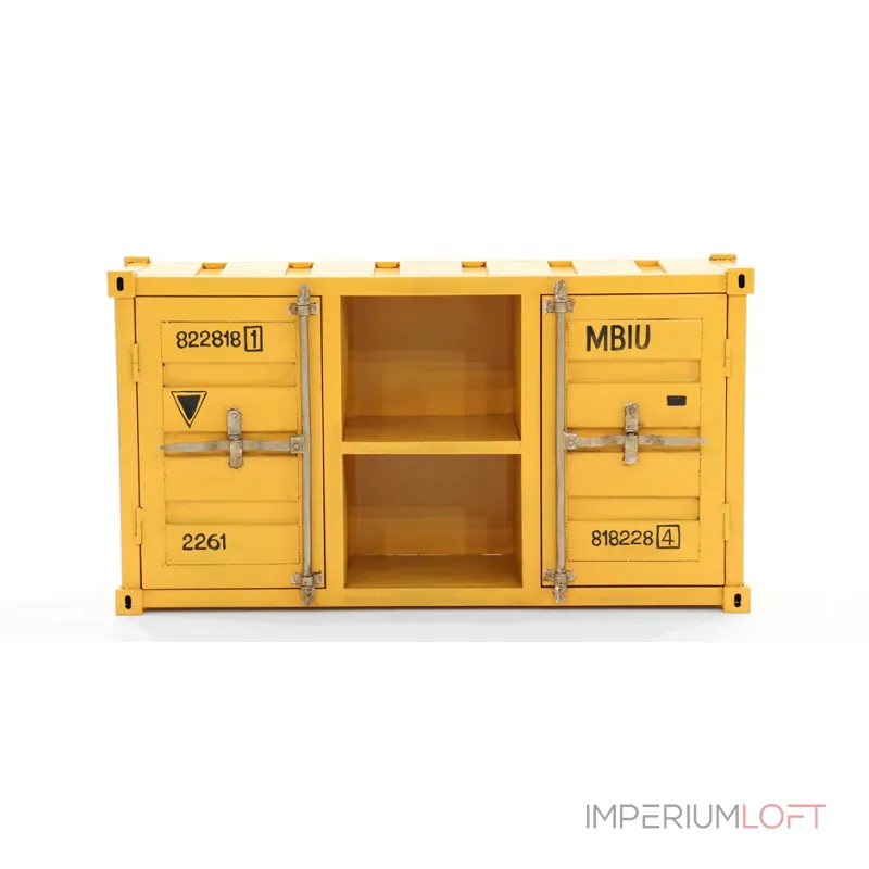 ТВ тумба Loft TV container yellow от ImperiumLoft