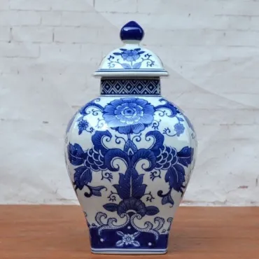 Ваза с крышкой Dark Blue Pattern Ваза с крышкой Dark Blue Pattern