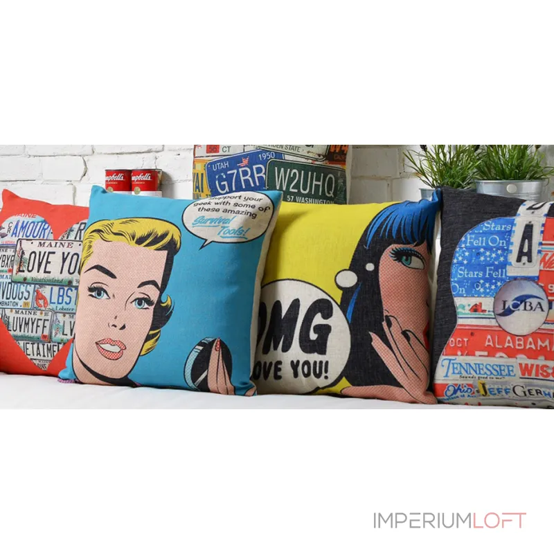 Декоративная подушка "i love you" от ImperiumLoft Декоративная подушка "i love you" от ImperiumLoft