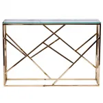 Консоль Serene Furnishing Gold Clear Glass Top Console от ImperiumLoft