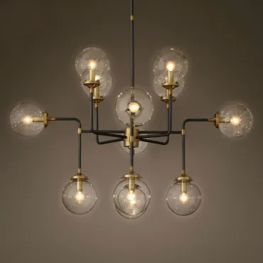 Подвесная люстра Bistro Globe Clear Glass Chandelier 12