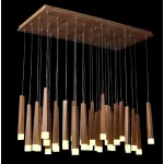 Подвесная люстра Wooden Glowworm Square