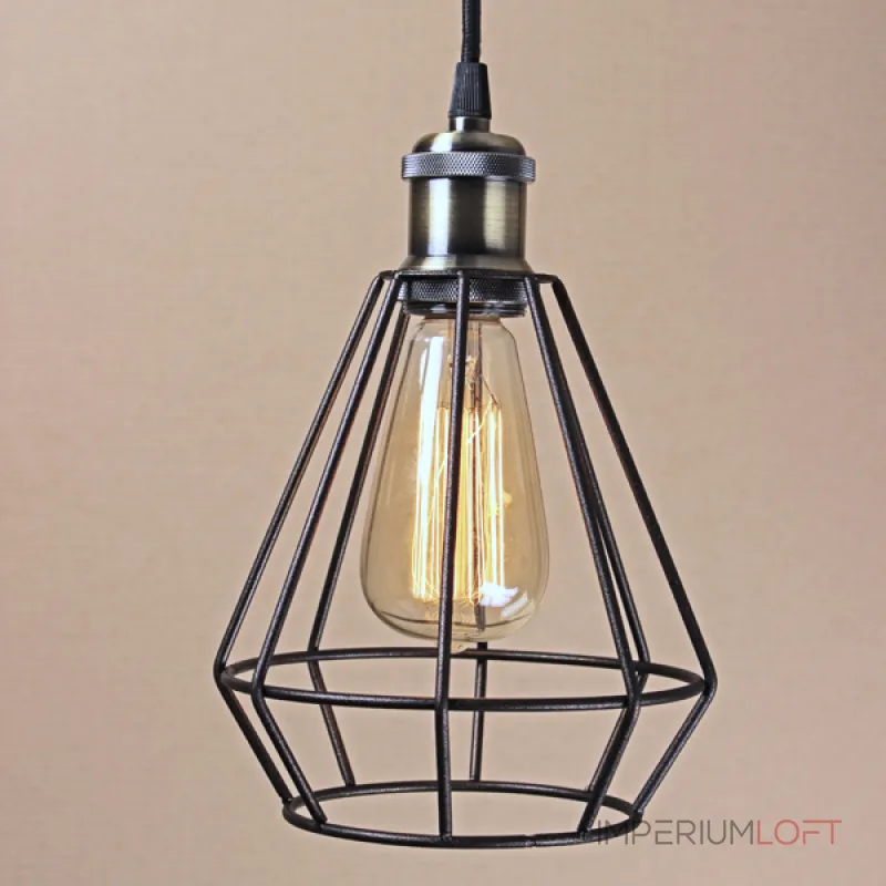 Подвесной светильник Wire Cage Pendant Punch Black от ImperiumLoft Подвесной светильник Wire Cage Pendant Punch Black от ImperiumLoft