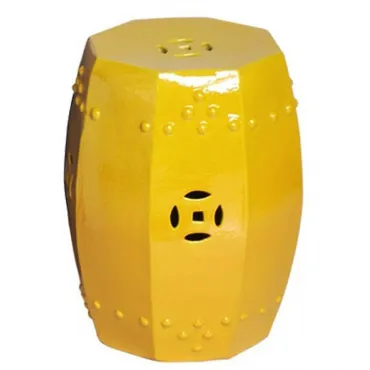 Керамический табурет Octagon Prosperity Garden Stool - Yellow