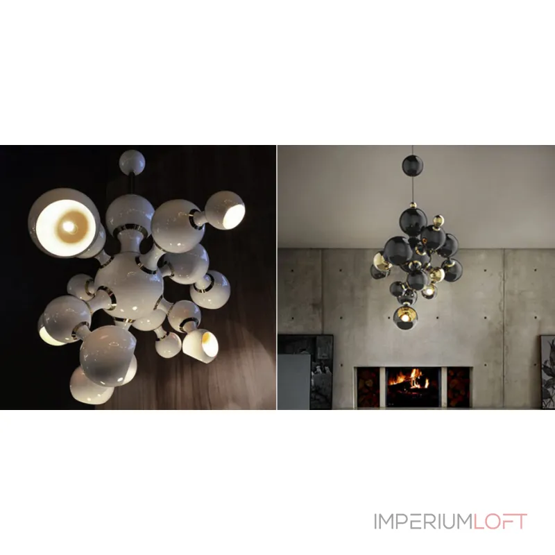 Люстра на штанге Atomic Suspension black Делайт Full