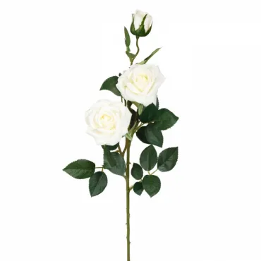 Декоративный искусственный цветок Large Branch White Rose Декоративный искусственный цветок Large Branch White Rose