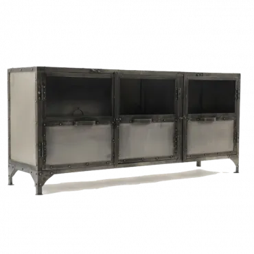 Комод Industrial Steampunk Nickel 3 Door Сoncole